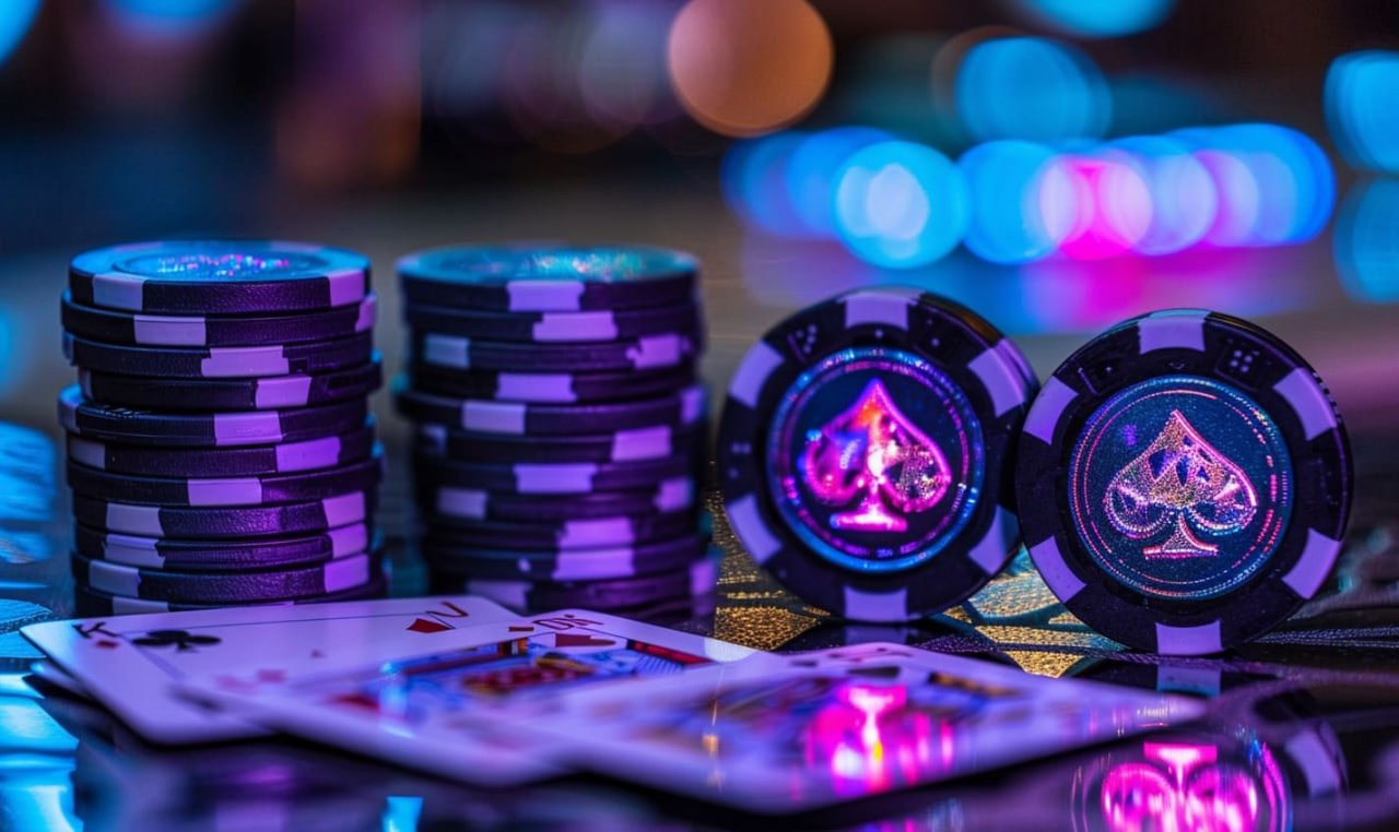 Meja meja game casino klasik dengan dealer dan pemain aktif